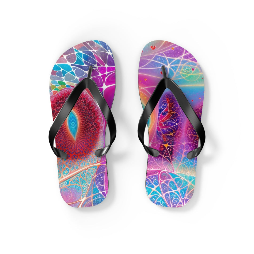 Vibrant Ethereal Love - Flip Flops - Shoes - g(0D·IO) - S - Black sole -