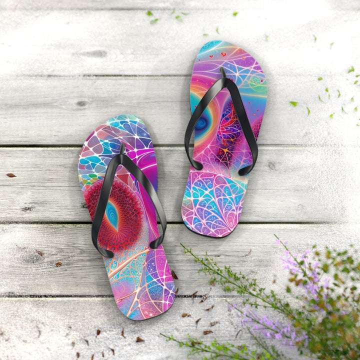 Vibrant Ethereal Love - Flip Flops - Shoes - g(0D·IO) - XL - Black sole -