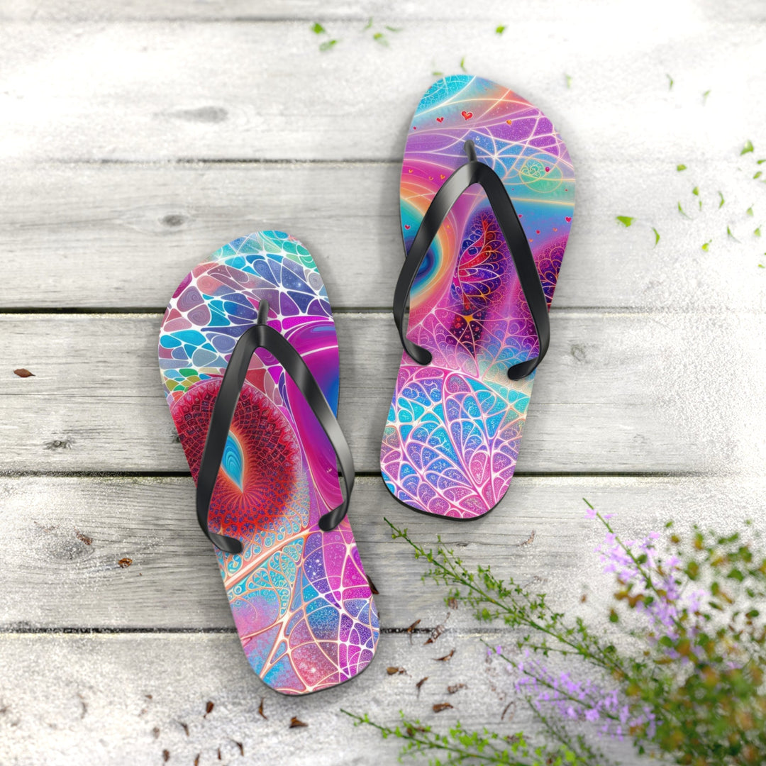 Vibrant Ethereal Love - Flip Flops - Shoes - g(0D·IO) - XL - Black sole -