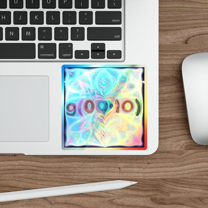 Vibrant Ethereal Love - Holographic Die-Cut Sticker - Paper products - g(0D·IO) - 5" × 5" - Die-Cut - Holographic