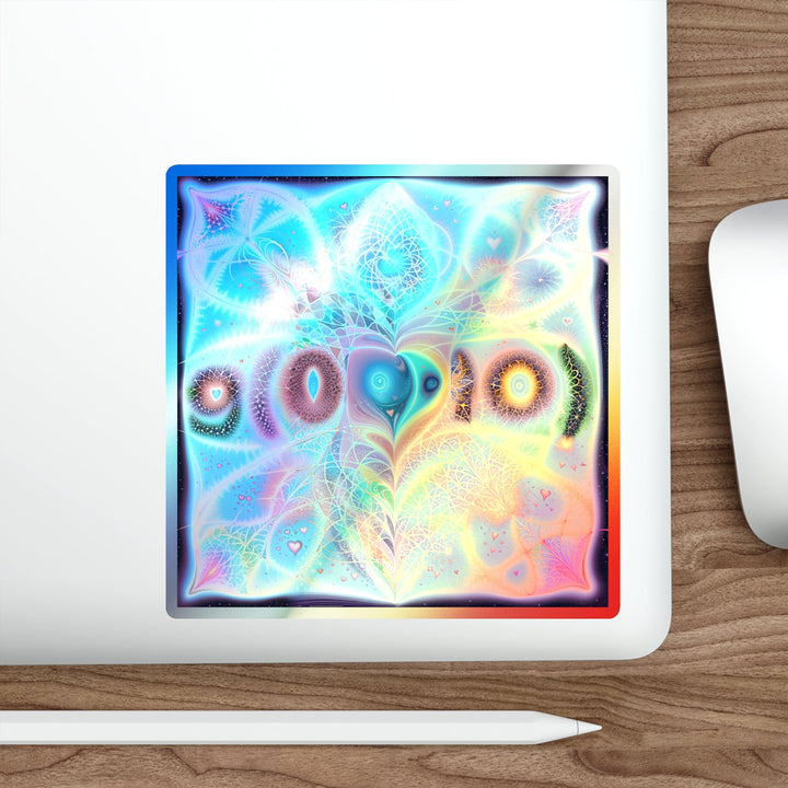 Vibrant Ethereal Love - Holographic Die-Cut Sticker - Paper products - g(0D·IO) - 5" × 5" - Die-Cut - Holographic