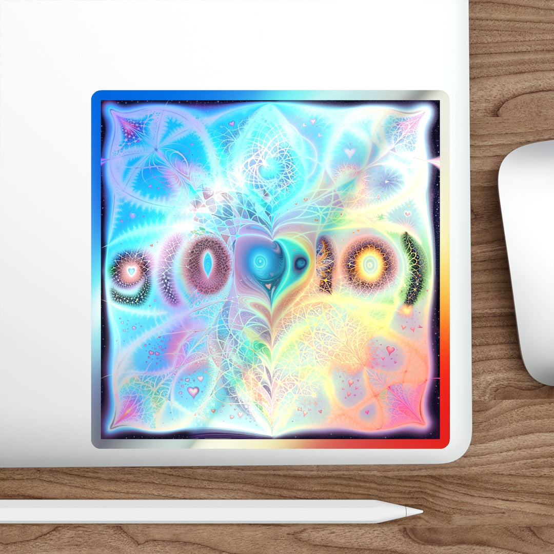 Vibrant Ethereal Love - Holographic Die-Cut Sticker - Paper products - g(0D·IO) - 5" × 5" - Die-Cut - Holographic