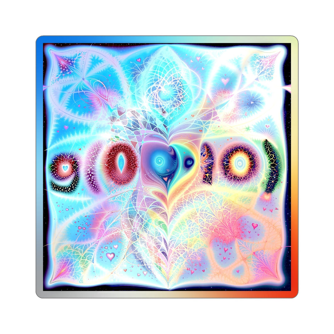 Vibrant Ethereal Love - Holographic Die-Cut Sticker - Paper products - g(0D·IO) - 5" × 5" - Die-Cut - Holographic