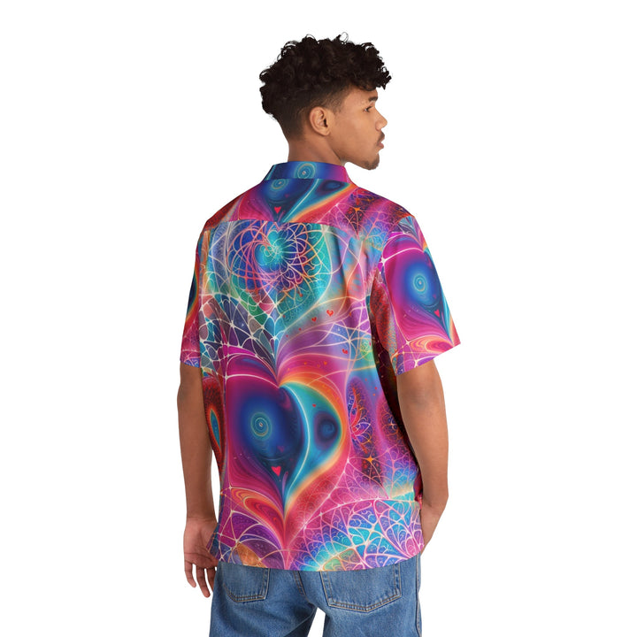 Vibrant Ethereal Love - Men's Hawaiian Shirt - All Over Prints - g(0D·IO) - S - Black -