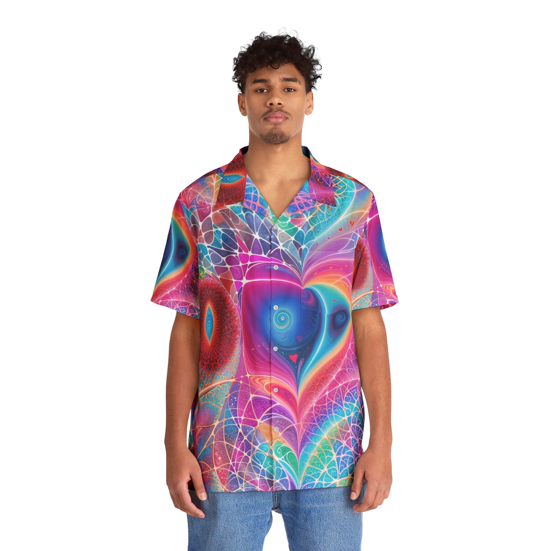 Vibrant Ethereal Love - Men's Hawaiian Shirt - All Over Prints - g(0D·IO) - S - Black -