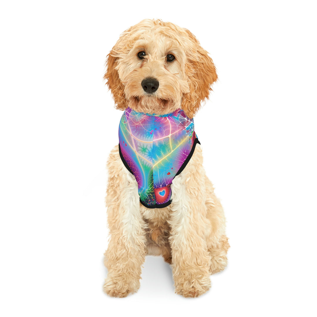 Vibrant Ethereal Love - Pet Hoodie - Pets - g(0D·IO) - XXS - Black Rib -