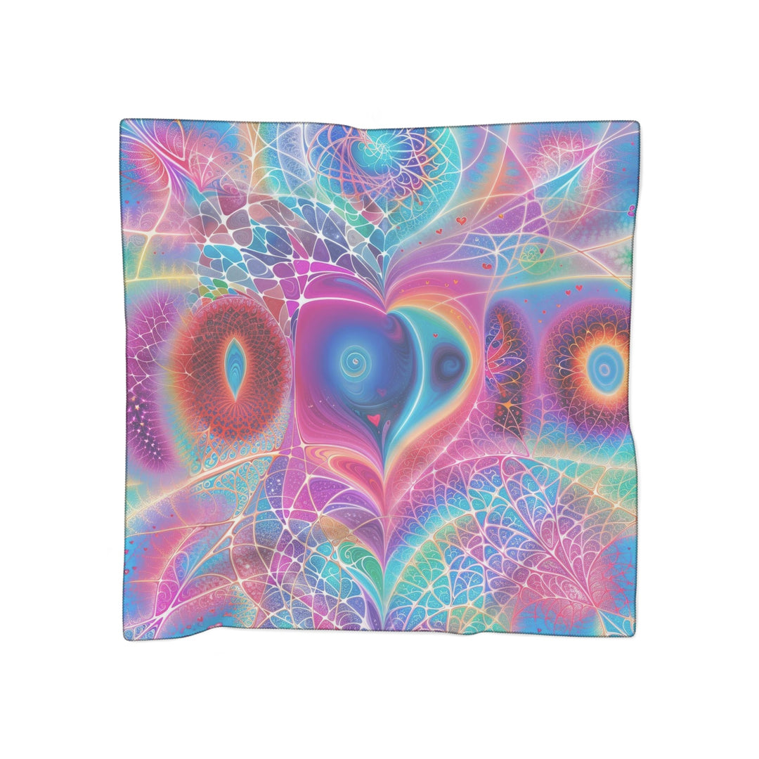 Vibrant Ethereal Love - Poly Scarf - Accessories - g(0D·IO) - Poly voile - 25" × 25" -