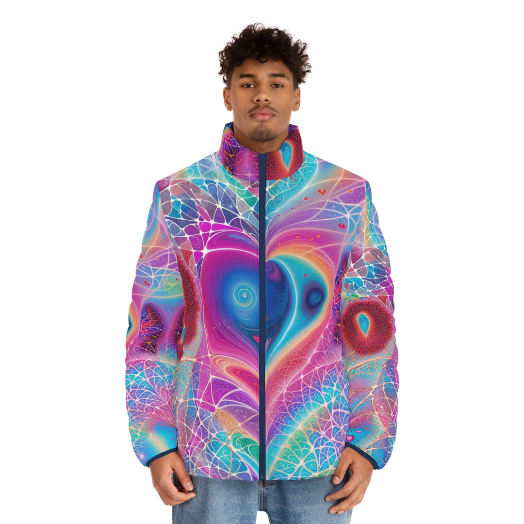 Vibrant Ethereal Love - Puffer Jacket - All Over Prints - g(0D·IO) - S - Black zipper -