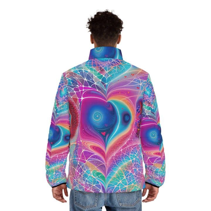 Vibrant Ethereal Love - Puffer Jacket - All Over Prints - g(0D·IO) - S - Black zipper -