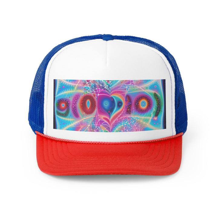 Vibrant Ethereal Love - Trucker Hat - Hats - g(0D·IO) - Blue/Red - One size -