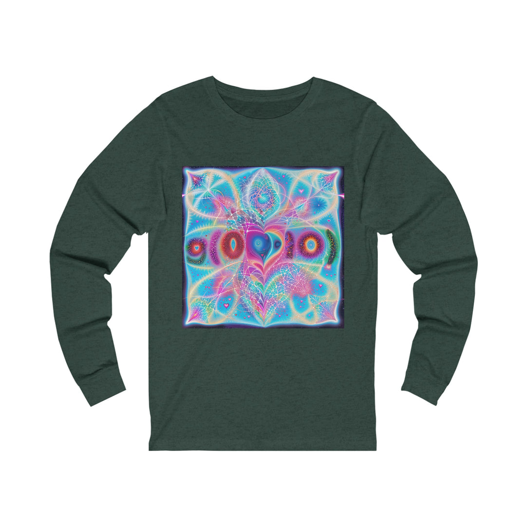 Vibrant Ethereal Love - Unisex Jersey Long Sleeve Tee - Long-sleeve - g(0D·IO) - S - Heather Forest -