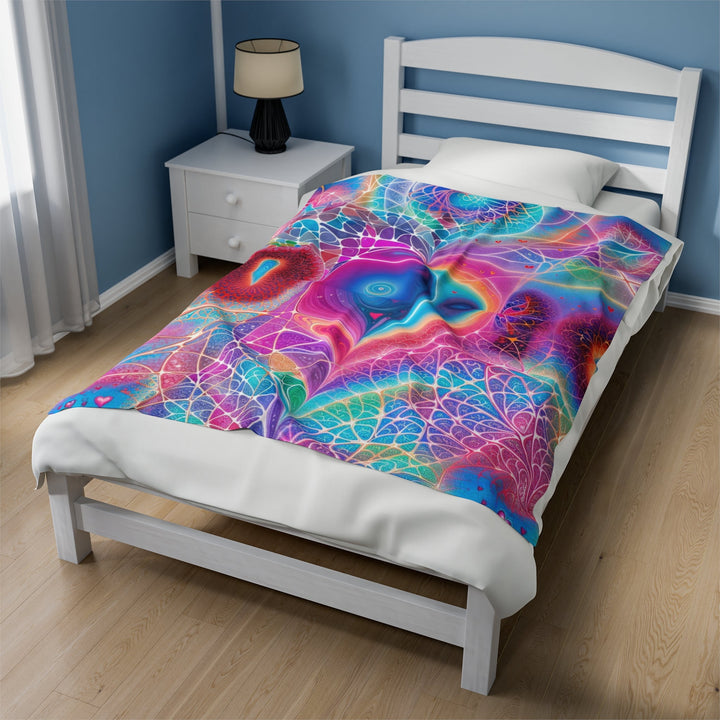 Vibrant Ethereal Love - Velveteen Plush Blanket - All Over Prints - g(0D·IO) - 60" × 80" - -