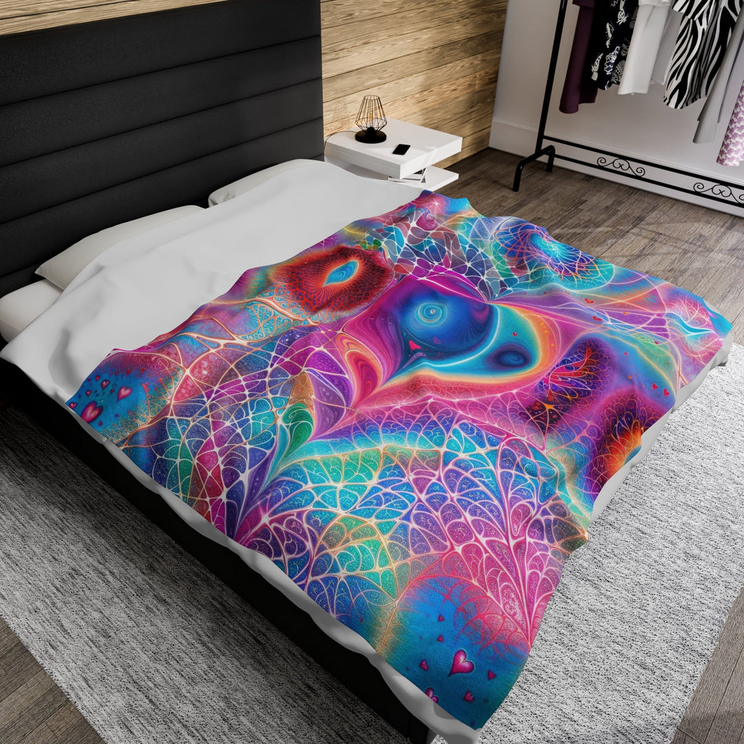 Vibrant Ethereal Love - Velveteen Plush Blanket - All Over Prints - g(0D·IO) - 60" × 80" - -