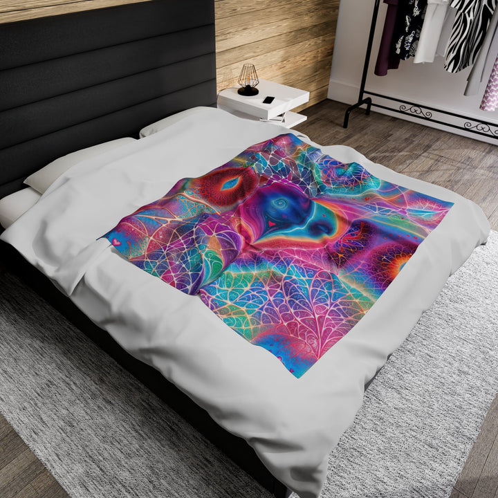 Vibrant Ethereal Love - Velveteen Plush Blanket - All Over Prints - g(0D·IO) - 60" × 80" - -