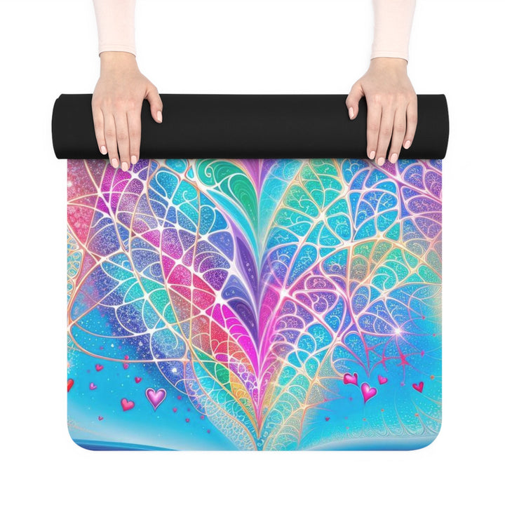 Vibrant Ethereal Love - Yoga Mat - Home Decor - g(0D·IO) - 24” x 68” - -