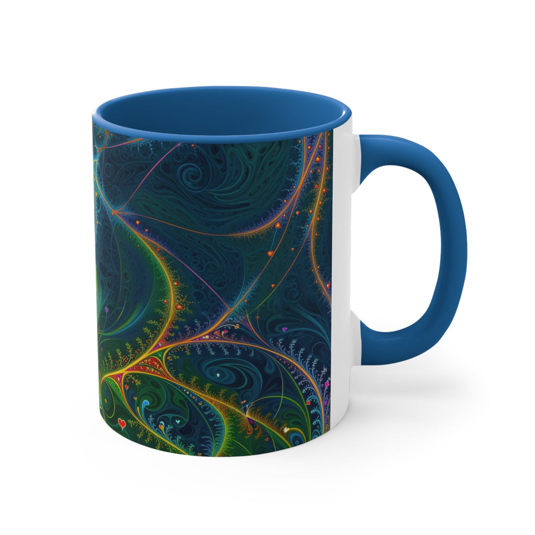 Vibrant Ethereal Swirls - Accent Coffee Mug - Mug - g(0D·IO) - Pink - 11oz -