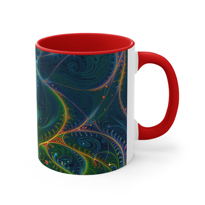 Vibrant Ethereal Swirls - Accent Coffee Mug - Mug - g(0D·IO) - Pink - 11oz -