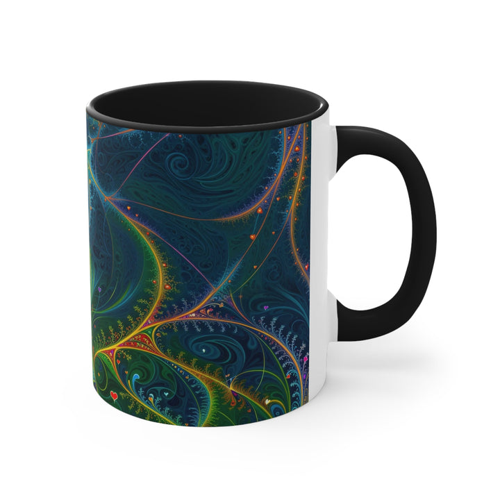 Vibrant Ethereal Swirls - Accent Coffee Mug - Mug - g(0D·IO) - Pink - 11oz -