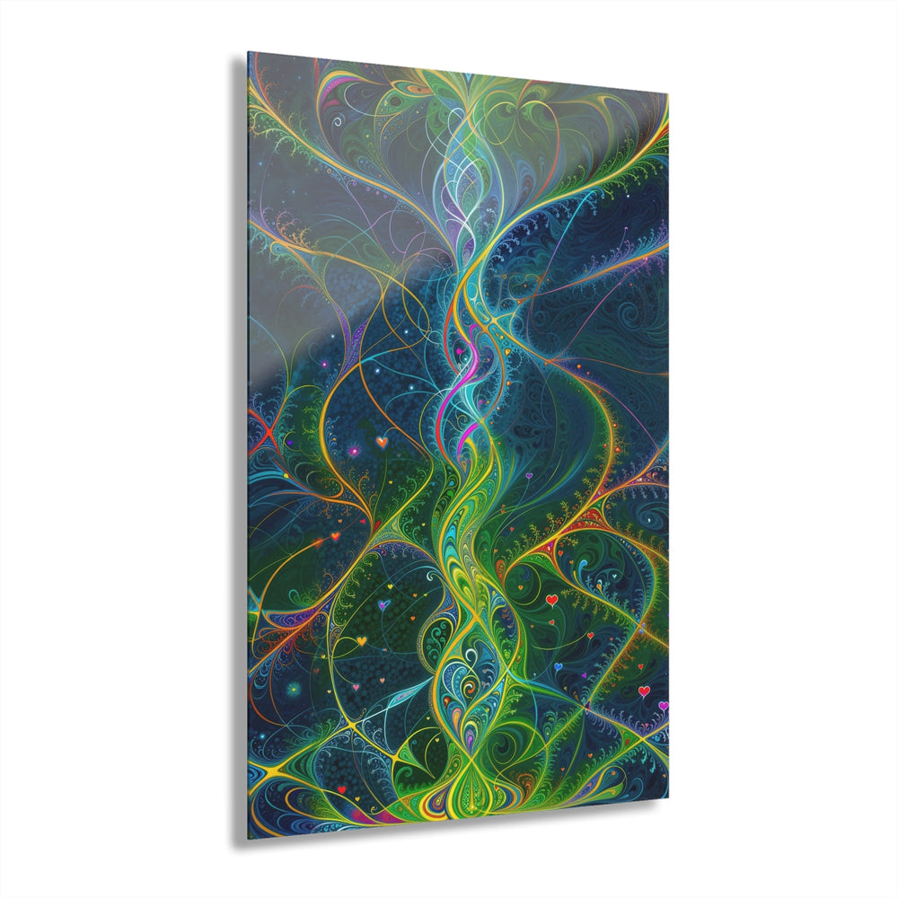 Vibrant Ethereal Swirls - Acrylic Prints (French Cleat Hanging) - Home Decor - g(0D·IO) - 24" x 36" (Vertical) - 0.25'' -