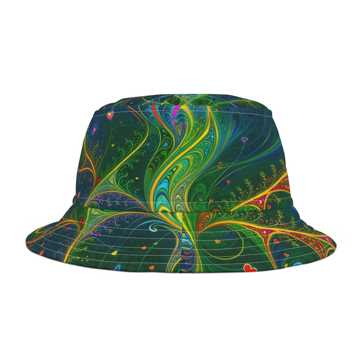 Vibrant Ethereal Swirls - Bucket Hat - Hats - g(0D·IO) - Large - White stitching -