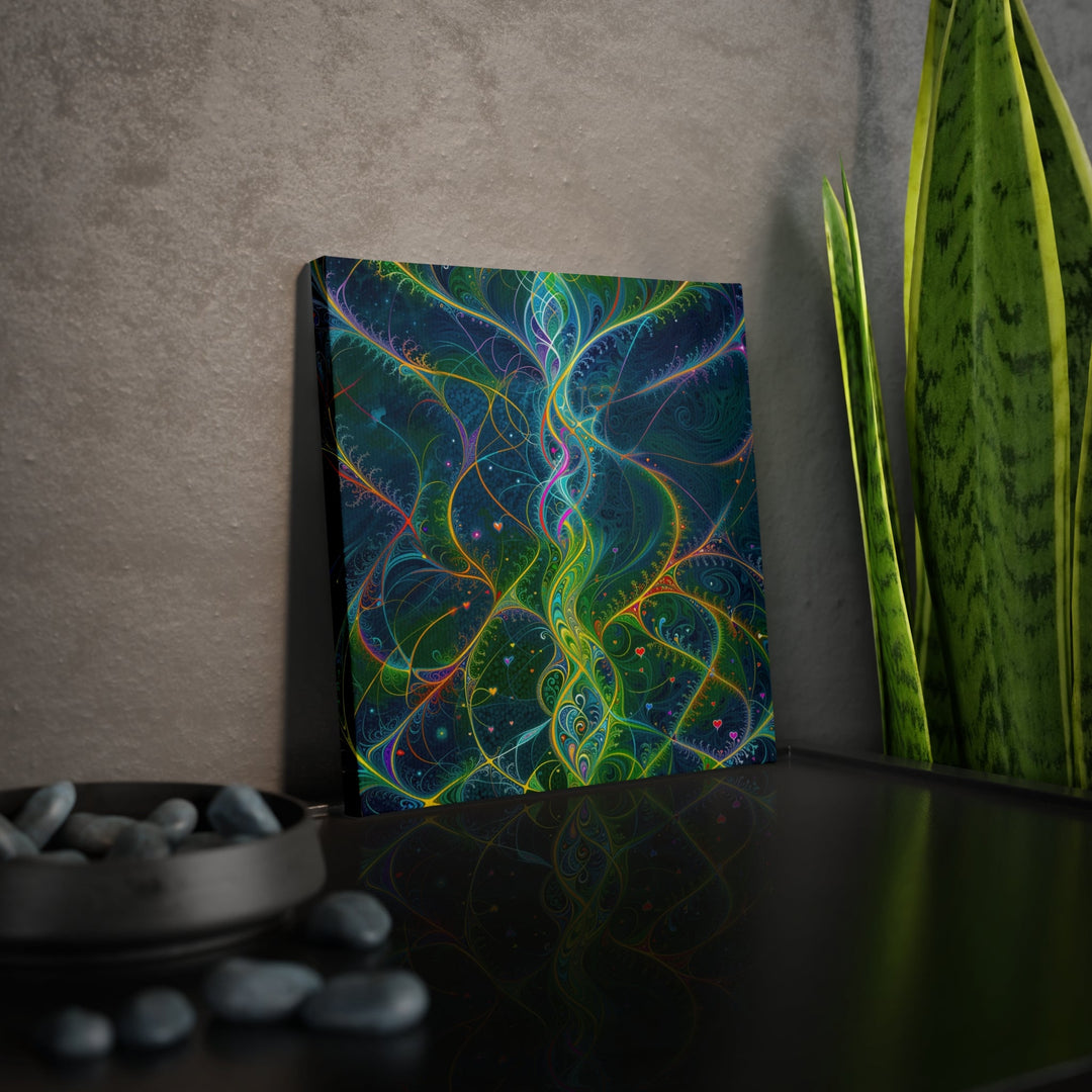 Vibrant Ethereal Swirls - Canvas Photo Tile - Canvas - g(0D·IO) - 8" x 8" (Square) - 0.5" -