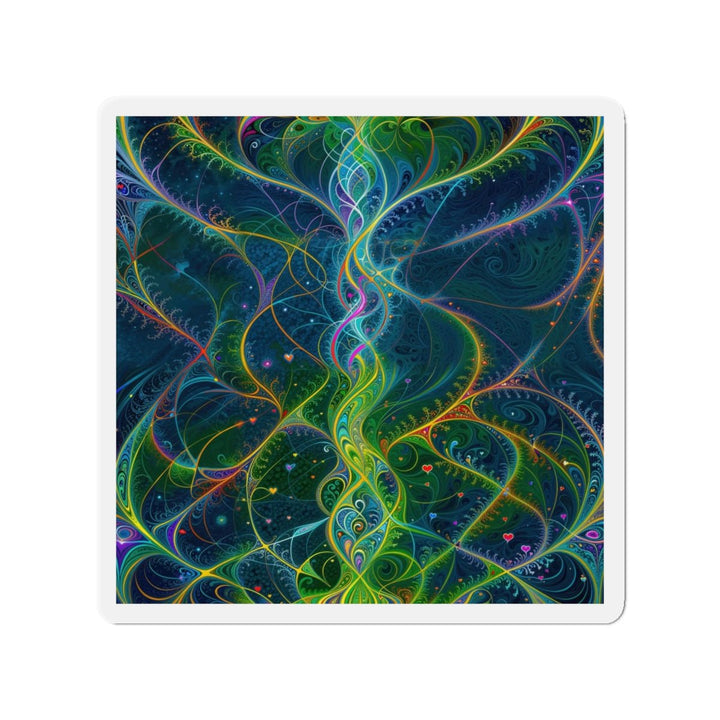 Vibrant Ethereal Swirls - Die-cut Magnet - Home Decor - g(0D·IO) - 5" x 5" - Die-Cut - 1 pc