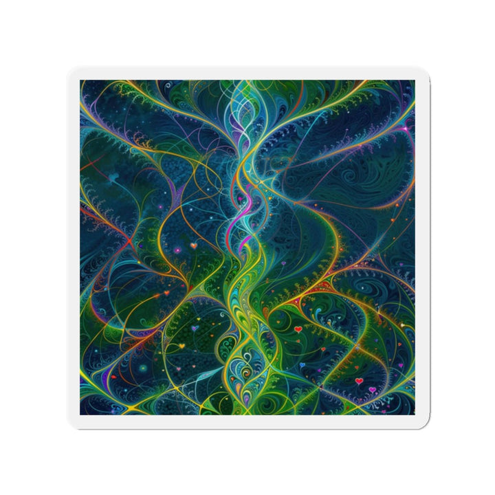 Vibrant Ethereal Swirls - Die-cut Magnet - Home Decor - g(0D·IO) - 2" x 2" - Die-Cut - 1 pc