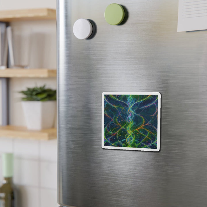 Vibrant Ethereal Swirls - Die-cut Magnet - Home Decor - g(0D·IO) - 6 × 6" - Die-Cut - 1 pc