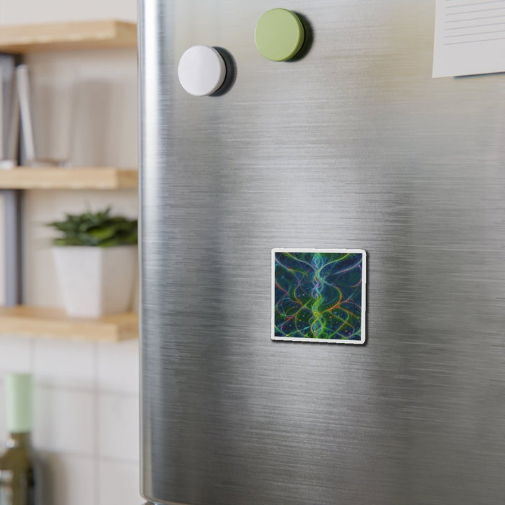 Vibrant Ethereal Swirls - Die-cut Magnet - Home Decor - g(0D·IO) - 6 × 6" - Die-Cut - 1 pc