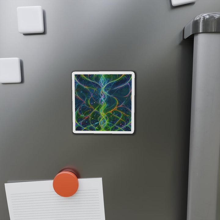 Vibrant Ethereal Swirls - Die-cut Magnet - Home Decor - g(0D·IO) - 6 × 6" - Die-Cut - 1 pc