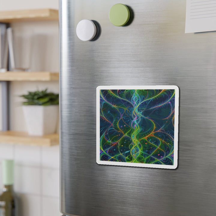 Vibrant Ethereal Swirls - Die-cut Magnet - Home Decor - g(0D·IO) - 6 × 6" - Die-Cut - 1 pc
