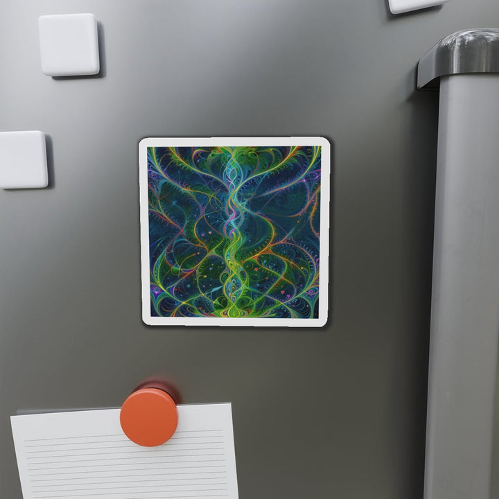 Vibrant Ethereal Swirls - Die-cut Magnet - Home Decor - g(0D·IO) - 6 × 6" - Die-Cut - 1 pc