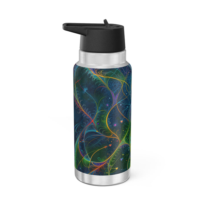 Vibrant Ethereal Swirls - Gator Tumbler 32oz - Mug - g(0D·IO) - Silver - 32oz -