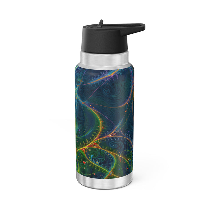 Vibrant Ethereal Swirls - Gator Tumbler 32oz - Mug - g(0D·IO) - Silver - 32oz -