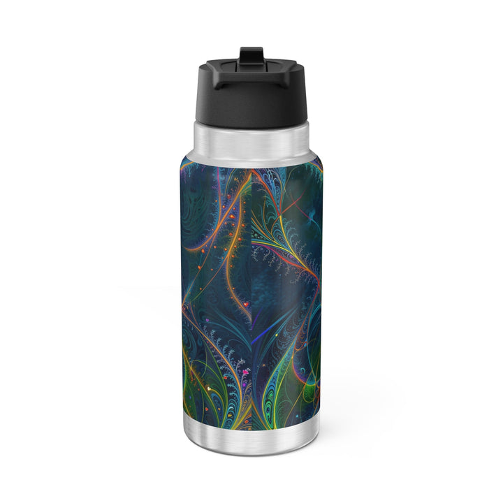 Vibrant Ethereal Swirls - Gator Tumbler 32oz - Mug - g(0D·IO) - Silver - 32oz -