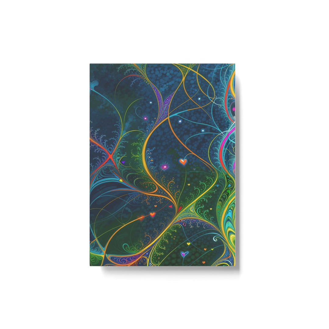 Vibrant Ethereal Swirls - Hard Backed Journal - Paper products - g(0D·IO) - Graph - A5 - White