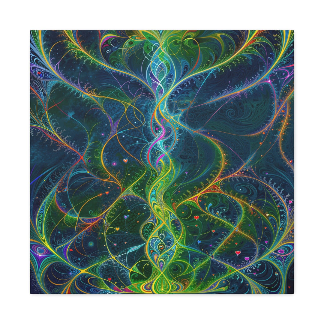 Vibrant Ethereal Swirls - Matte Canvas Print 1.25" - Canvas - g(0D·IO) - 24″ x 24″ - 1.25" -