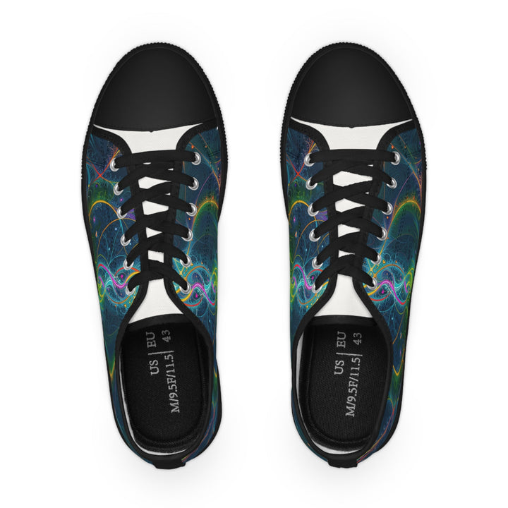 Vibrant Ethereal Swirls - Men's Lowtop Sneakers - Shoes - g(0D·IO) - US 5 - Black sole -