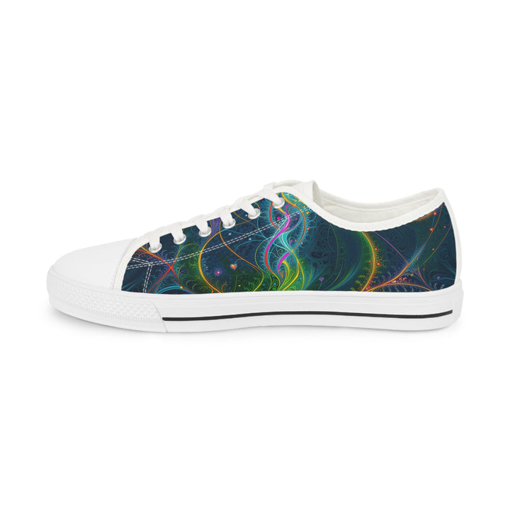 Vibrant Ethereal Swirls - Men's Lowtop Sneakers - Shoes - g(0D·IO) - US 5 - Black sole -