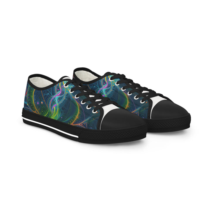 Vibrant Ethereal Swirls - Men's Lowtop Sneakers - Shoes - g(0D·IO) - US 5 - Black sole -