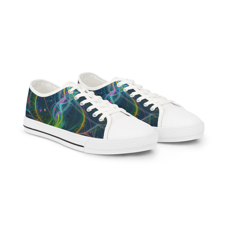 Vibrant Ethereal Swirls - Men's Lowtop Sneakers - Shoes - g(0D·IO) - US 5 - White sole -