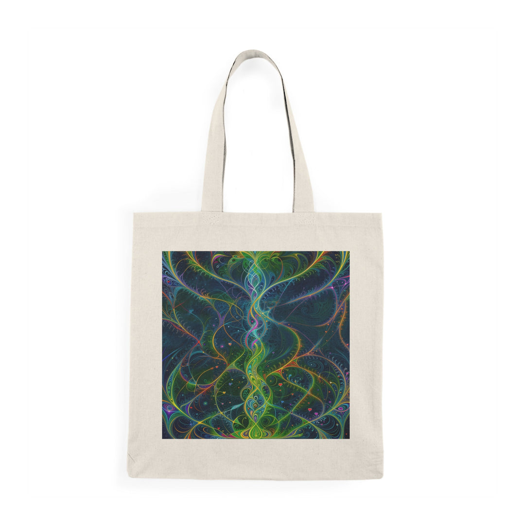 Vibrant Ethereal Swirls - Natural Tote Bag - Bags - g(0D·IO) - 15" x 16" - Natural -