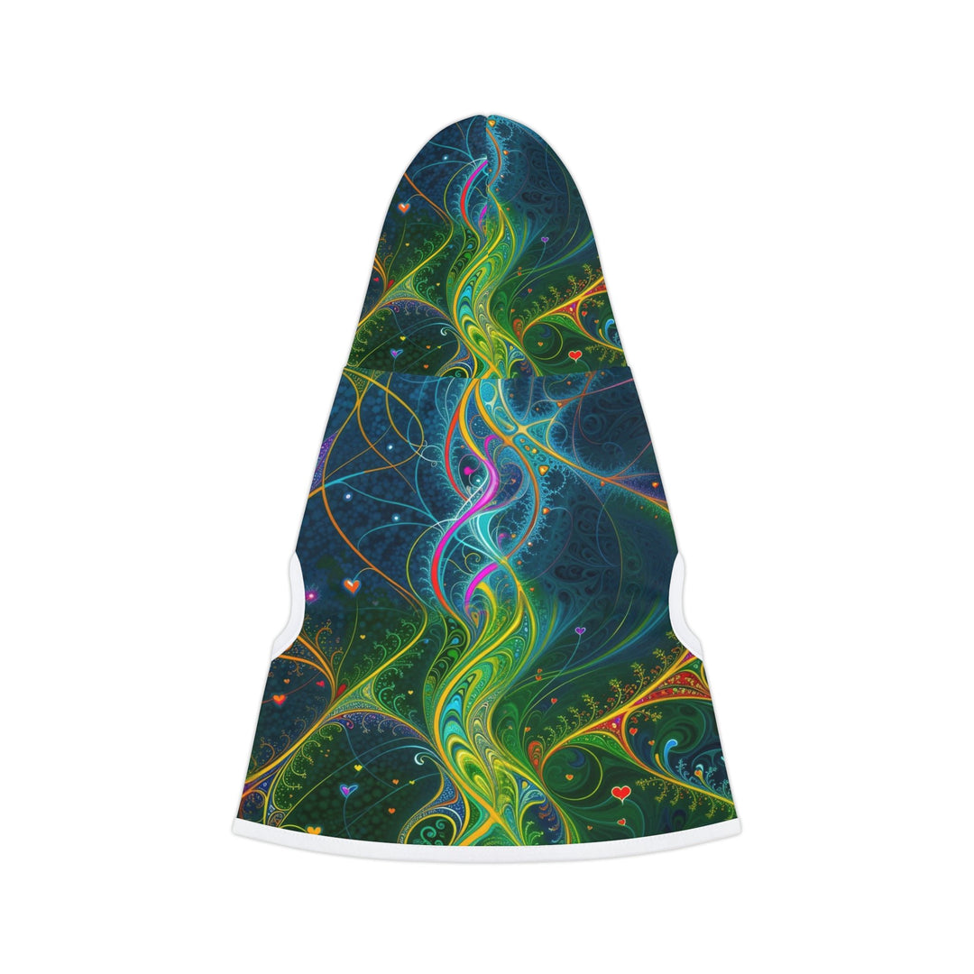 Vibrant Ethereal Swirls - Pet Hoodie - Pets - g(0D·IO) - XXS - Black Rib -