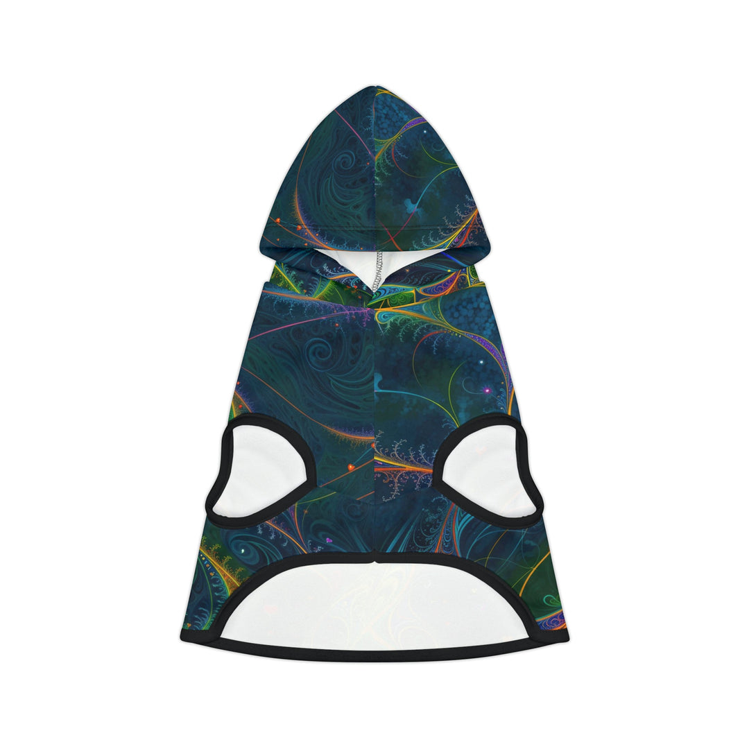 Vibrant Ethereal Swirls - Pet Hoodie - Pets - g(0D·IO) - XXS - Black Rib -