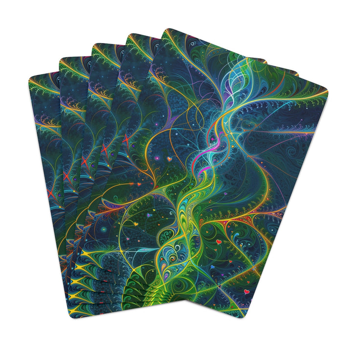 Vibrant Ethereal Swirls - Poker Cards - Paper products - g(0D·IO) - 2.47" x 3.47" - White - Semi Glossy