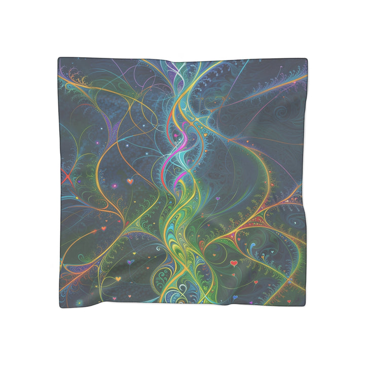 Vibrant Ethereal Swirls - Poly Scarf - Accessories - g(0D·IO) - Poly chiffon - 25" × 25" -