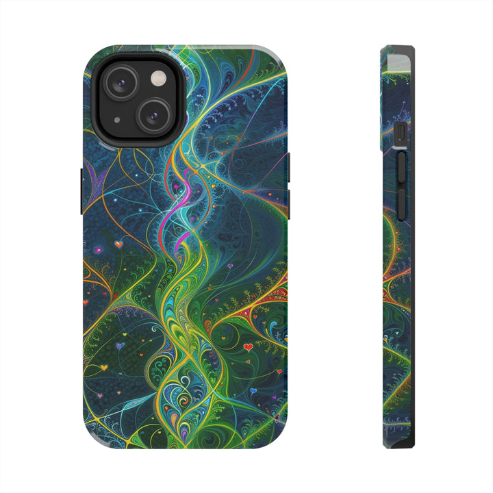 Vibrant Ethereal Swirls - Tough Phone Case - Phone Case - g(0D·IO) - iPhone 14 - -