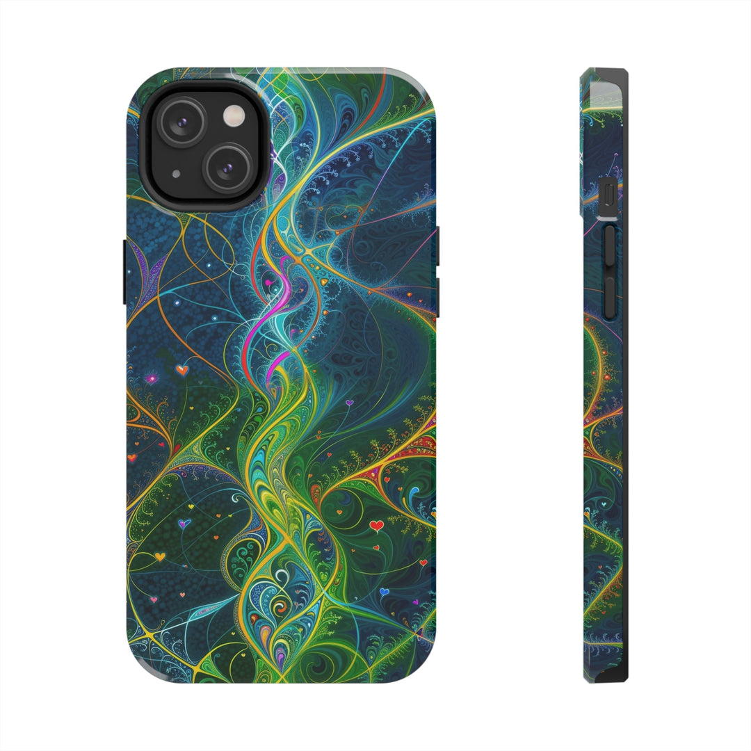 Vibrant Ethereal Swirls - Tough Phone Case - Phone Case - g(0D·IO) - iPhone 14 Plus - -