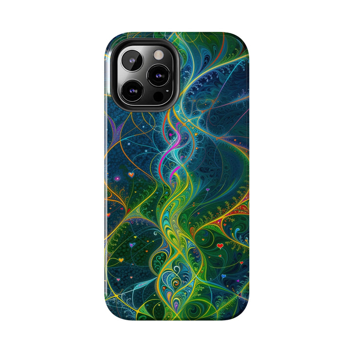 Vibrant Ethereal Swirls - Tough Phone Case - Phone Case - g(0D·IO) - iPhone 13 Mini - -