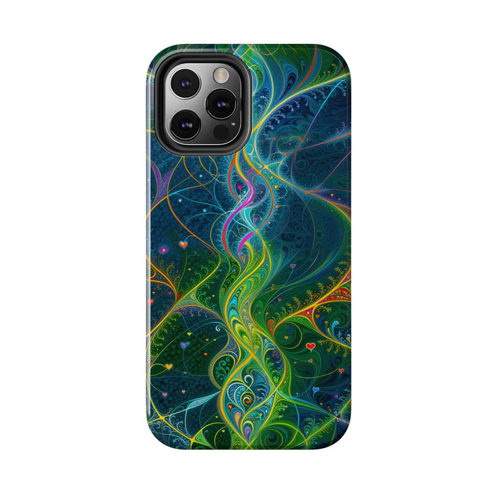 Vibrant Ethereal Swirls - Tough Phone Case - Phone Case - g(0D·IO) - iPhone 13 Mini - -